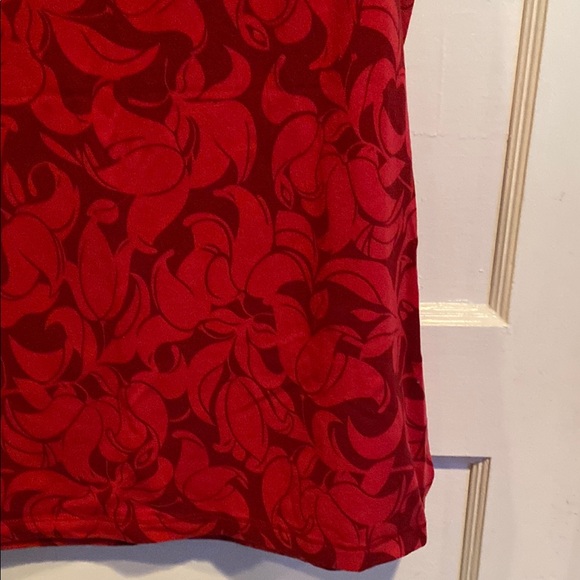 Gap Cotton Red Flower Pattern Sleeveless Tank Top - Picture 6 of 13